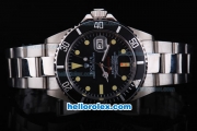 Rolex Submariner Oyster Perpetual Chronometer Automatic with Black Dial and Bezel ,Yellow Marking