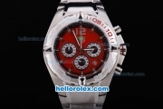 Tag Heuer aquaracer Quartz Movement with Red Dial and SS Strap