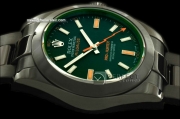Rolex Milgauss Oyster Perpetual Swiss ETA 2836 Automatic Movement Full PVD Case/Strap with Black Dial and Stick Marker