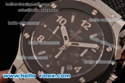 Hublot Big Bang Chrono Clone HUB4100 Automatic Steel/Ceramic Case with Black Rubber Strap Black Dial