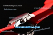 Chopard Mille Miglia Gran Turismo XL Miyota OS2035 Quartz Steel Case with Diamond Bezel and Red Rubber Bracelet