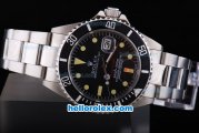 Rolex Submariner Oyster Perpetual Chronometer Automatic with Black Dial and Bezel ,Yellow Marking