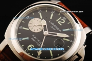 Panerai PAM088 Luminor GMT Automatic Movement Steel Case with Black Dial and Green Markers
