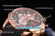 Chopard Mille Miglia Chrono Miyota Quartz Rose Gold Case with Black Rubber Bracelet Black Dial and Stick Markers