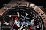 Breitling Avenger Skyland Chrono Swiss Quartz PVD Case with Red/Black Nylon Strap and Black Dial