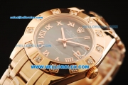 Rolex Datejust Swiss ETA 2836 Automatic Movement Full Rose Gold with MOP Dial and Diamond Bezel