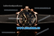 BlancPain Fifty Fathoms Flyback Chrono Miyota OS20 Quartz Rose Gold Case with Black Dial and Stick Markers (ZF)