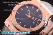 Hublot Classic Fusion Automatic Rose Gold Case with Grey Dial and Grey Leather Strap-ETA Coating