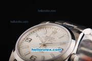 Rolex Air King Automatic Movement Full Steel with White Dial and White Stick Markers