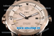 IWC Aquatimer Miyota Quartz Steel Case with White Dial Black Rubber Strap and Stick Markers