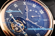 Breguet Classique Complications Swiss Tourbillon Manual Winding Movement Rose Gold Case with Black Dial and White Roman Numerals