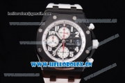 Audemars Piguet Royal Oak Offshore Marcus Limited Edition Clone AP Calibre 3126 Automatic DLC Case with Black Dial and White Rubber Strap - 1:1 Original (JF)