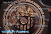 Hublot King Power Swiss Valjoux 7750-DD Automatic PVD Case with Red Dial and Black Rubber Strap