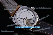 Panerai Radiomir 1940 PAM521 Clone P.3000 Manual Winding Steel Case with Black Dial and Brown Leather Strap
