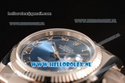 Rolex Datejust Clone Rolex 3135 Automatic Steel Case with Blue Dial and Steel Bracelet