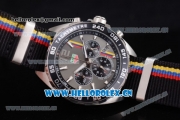 Tag Heuer Formula 1. James Hunt Miyota Quartz Steel Case with Grey Dial Stick/Arabic Numeral Markers and Black Nylon Strap