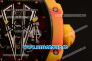 Richard Mille RM027-03 Miyota 9015 Automatic PVD Case with Black Dial and Yellow Nylon Strap