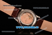 Omega De Ville Co-Axial Asia Automatic Steel Case with Stick/Roman Numeral Markers and Brown Leather Strap