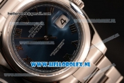 Rolex Datejust Clone Rolex 3135 Automatic Steel Case with Blue Dial Roman Numeral Markers and Steel Bracelet