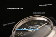 Panerai Pam 312 Luminor 1950 Manual Winding Movement Steel Case with Black Dial-Luminous Markers and Black Leather Strap