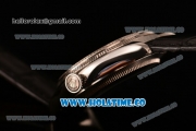 Rolex Cellini Asia Automatic Steel Case with Stick Markers Black Dial and Black Leather Strap