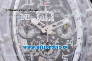 Richard Mille RM 011 Felipe Massa Flyback Chronograph Swiss Valjoux 7750 Automatic Sapphire Crystal Case with Skeleton Dial White Inner Bezel and Aerospace Nano Translucent Strap