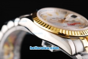Rolex Datejust Automatic Movement Two Tone with Silver Dial and Numeral Markers