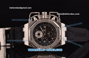 Audemars Piguet Survivor Chrono Swiss Valjoux 7750-DD Automatic Stainless Steel Case with Black Rubber Strap and Black Dial