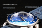 Breitling SuperOcean Heritage Swiss ETA 2836 Automatic Movement Steel Blue Dial and Stick Markers Rubber Strap (JF)