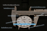 Patek Philippe Calatrava Miyota OS2035 Quartz Steel Case with Roman Numeral Markers and White Dial