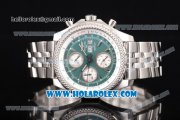 Breitling Bentley Motors Chrono Swiss Valjoux 7750 Automatic Steel Case/Bracelet with Green Dial and Silver Stick Markers (BP)