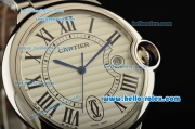 Cartier Ballon Bleu De Swiss ETA 2836 Automatic Steel Case/Bezel/Strap White Dial Roman Markers