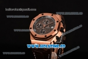 Audemars Piguet Royal Oak Offshore Don Ramon de la Cruz Chrono Swiss Valjoux 7750 Automatic Rose Gold Case with Coffee Dial and Arabic Numeral Markers (J12)