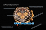 Rolex Daytona Chrono Swiss Valjoux 7750 Automatic Yellow Gold Case with Ceramic Bezel White Stick Markers and Black Dial (BP)
