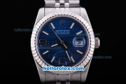 Rolex Datejust Automatic with Blue Dial and White Bezel