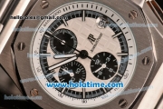 Audemars Piguet Royal Oak Offshore Chronograph Miyota OS10 Quartz Steel Case/Strap with Stick Markers White Dial