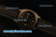 Panerai Luminor Marina Pam 004 Swiss ETA 6497 Manual Winding Movement PVD Case with Luminous Markers and Black Rubber Strap - 1:1 Original