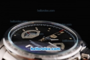 Tag Heuer Grand Carrera Calibre 17 Automatic Movement Black Dial with Silver Stick Marker and Small Calendar-7750 Case