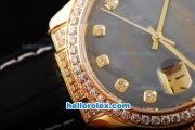 Rolex Datejust Automatic Movement ETA Coating Case with Diamond Bezel/ Markers