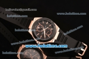 IWC Ingenieur Asia ST Automatic Rose Gold Case with Black Rubber Strap Black Dial and PVD Bezel