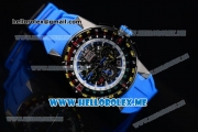 Richard Mille RM 60-01 Asia 2813 Automatic PVD Case with Skeleton Dial and Blue Rubber Strap PVD Bezel (EF)