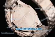 Audemars Piguet Royal Oak Offshore Chronograph Miyota OS10 Quartz Full Steel with Stick Markers and White Dial