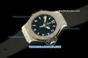 Hublot Big Bang Swiss Quartz Movement Steel Case with Black Dial and Black Rubber Strap