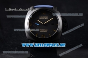 Panerai Luminor Marina 1950 3 Days PAM00394 Asia ST25 Automatic PVD Case with Black Dial and Blue Leather Strap Stick/Arabic Numeral Markers