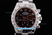 Rolex Daytona Oyster Perpetual Chronometer Automatic with White Bezel,Black Dial and Number Marking