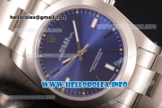 Rolex Oyster Perpetual Air King Swiss ETA 2824 Automatic Full Steel with Blue Dial and Silver Stick Markers