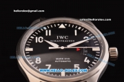 IWC Pilots Mark XVII Swiss ETA 2836 Automatic Steel Case with Black Dial and Black Leather Strap