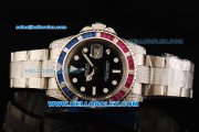 Rolex GMT-Master II Swiss ETA 2836 Automatic Movement Steel Diamond Case with Black Dial and Diamond Bezel-Steel Diamond Strap Rolex GMT-Master II Swiss ETA 2836 Automatic Movement Steel Diamond Case with Black Dial and Diamond Bezel-Steel Diamond Strap