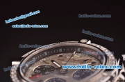 Breitling Chronomat B01 GMT Swiss Valjoux 7750 Automatic Steel Case/Strap with Diamond Bezel and Grey Dial