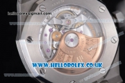 Audemars Piguet Royal Oak Clone AP Calibre 3120 Automatic Stainless Steel Case/Bracelet with White Dial Stick Markers and Diamonds Bezel - 1:1 (J12)